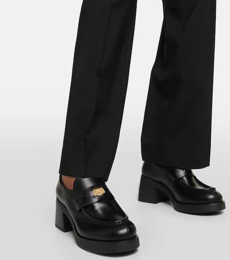 Miu Miu Leather penny loafers 4