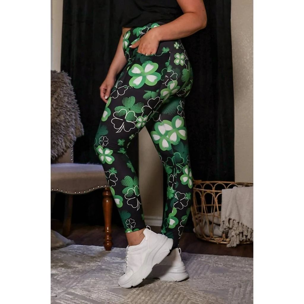 Julia Rose Julia Rose - St Patrick
s Day Shamrock Leggings 3