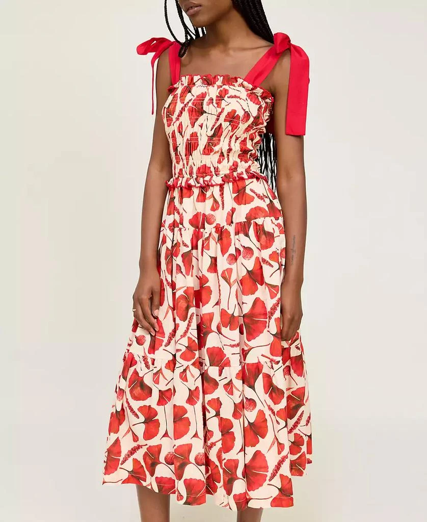 En Saison Women's Josie Smocked Printed Midi Dress 3
