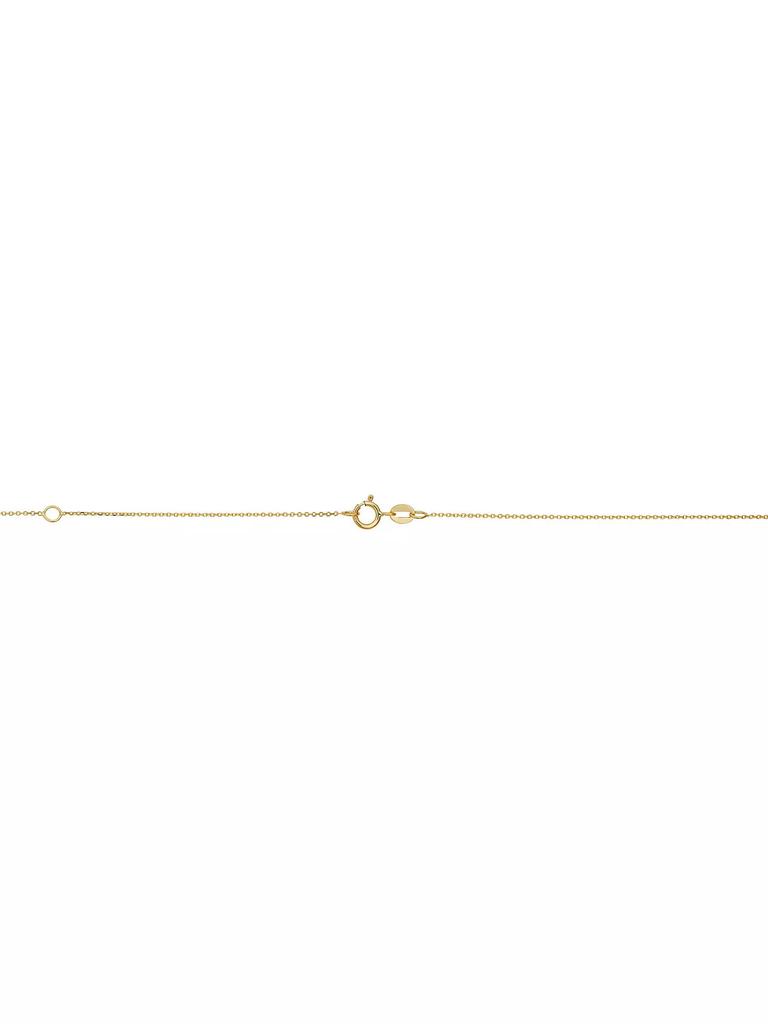 Oradina 14K Yellow Gold Fresco Baguette Bold Pendant Necklace