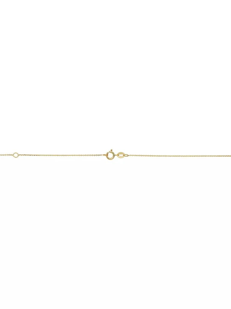 Oradina 14K Yellow Gold Fresco Baguette Bold Pendant Necklace 2