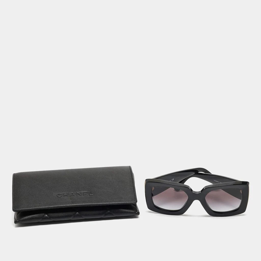 Chanel Chanel Black/Gold Gradient 5435 CC Metal Rectangular Sunglasses 4