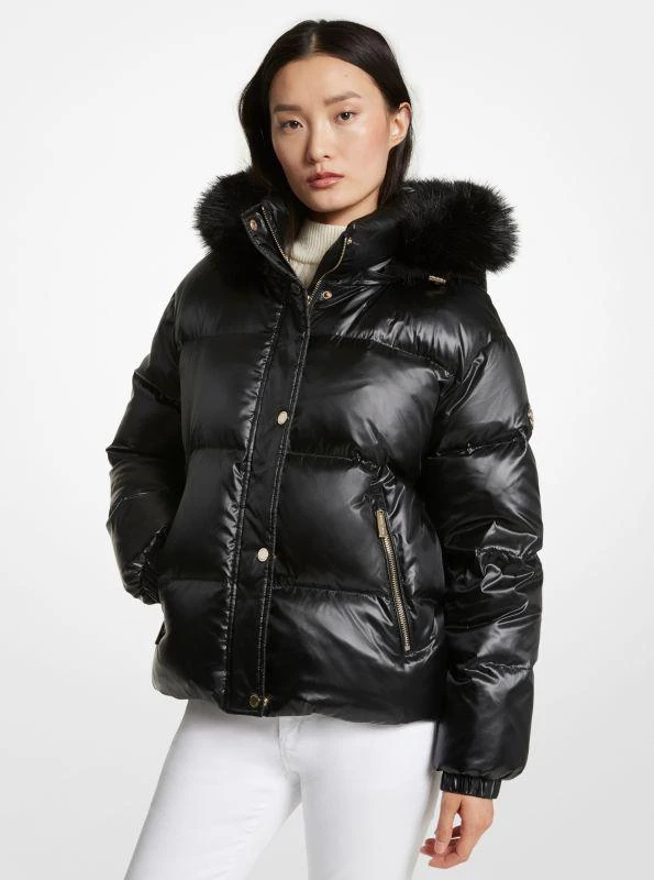 Michael Kors Faux Fur Trim Puffer Jacket 1