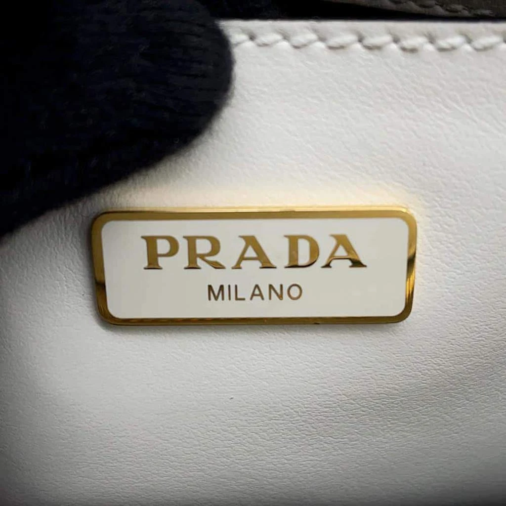 Prada Prada White Saffiano Leather Mini Shoulder Bag 9