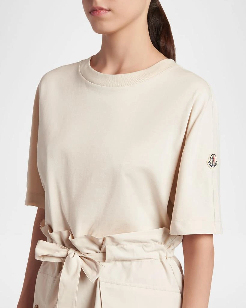 Moncler Short-Sleeve Combo T-Shirt Dress 5