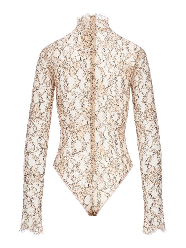 Valentino Valentino Lace Detailed High Neck Top 2