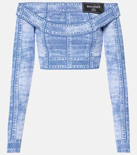 Balmain Trompe l
oeil crop top 1
