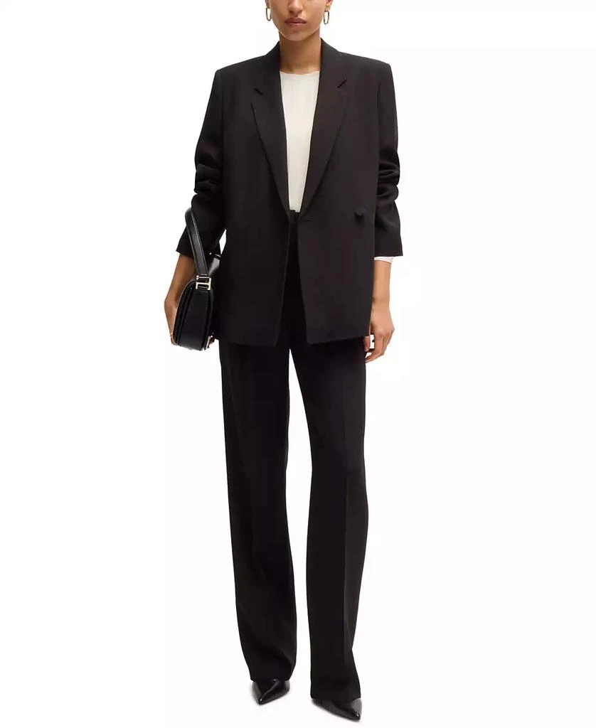 Hugo Boss Women's Pleated Front Long-Sleeved Blouse 4