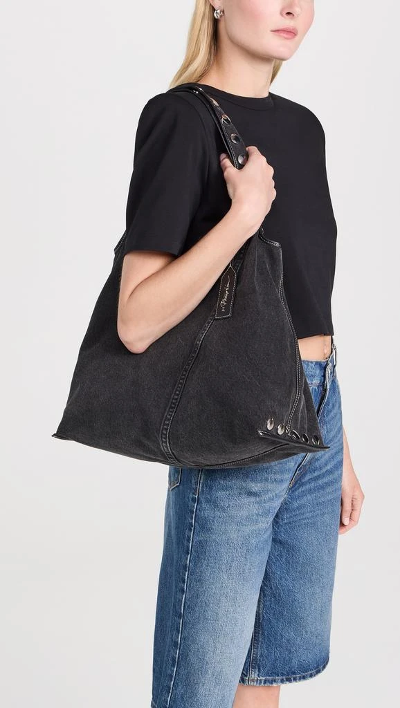 31 Phillip Lim Washed Denim Market Tote With Studs 2