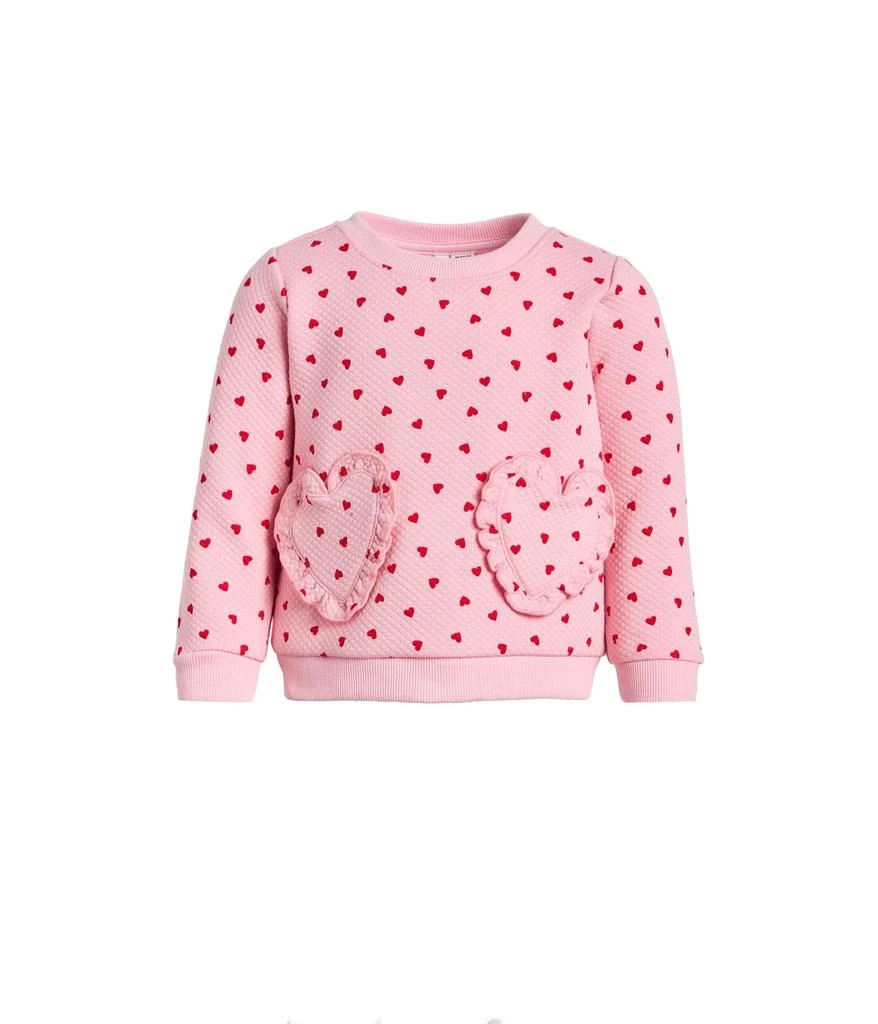 Janie and Jack Hearts Mattelasse Sweatshirt (Infant)