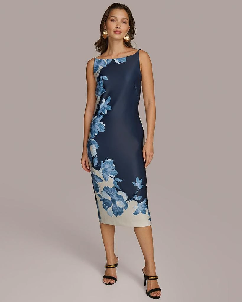 Donna Karan Boat Neck Sleeveless Midi Dress 2