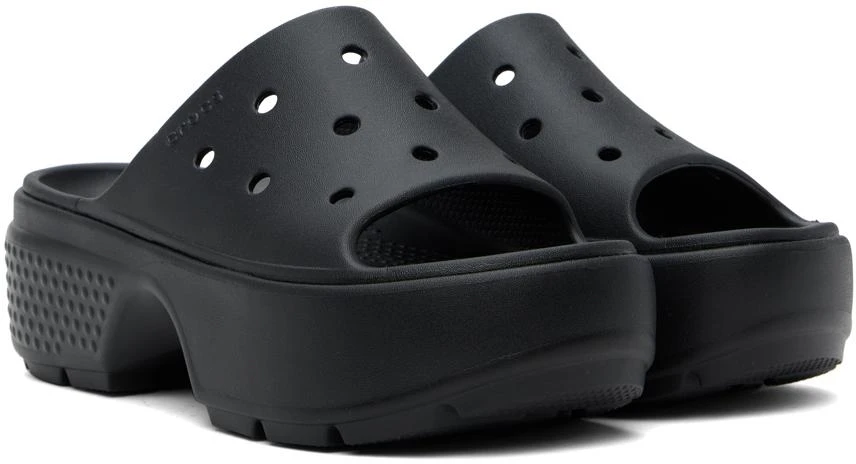 Crocs Black Stomp Slides 4