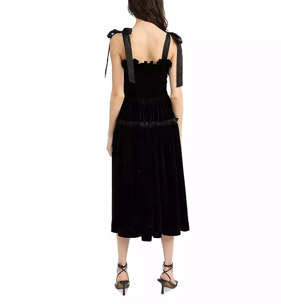 En Saison Women's McKenna Smocked Tie-Shoulder Midi Dress 2