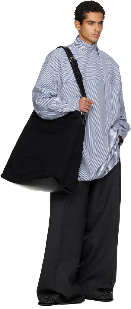 Dries Van Noten Blue 
White Striped Shirt 4