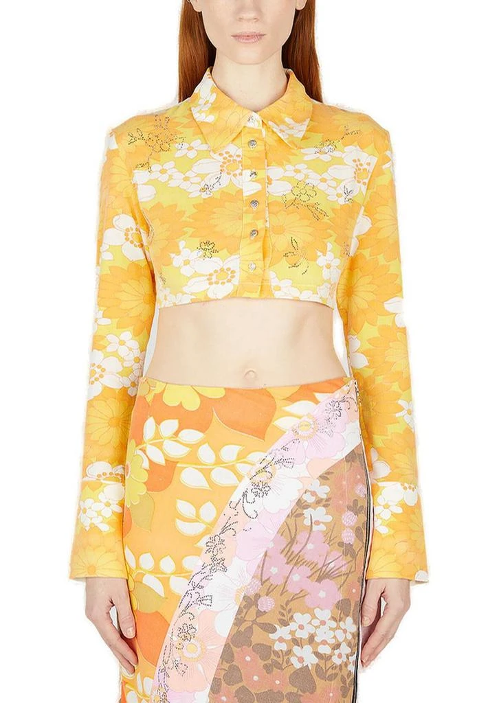 Rave Review Rave Review Sommar Floral Printed Cropped Shirt 1