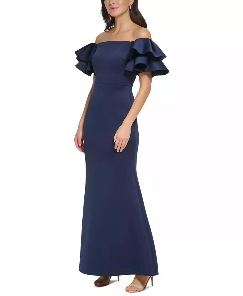 Eliza J Women's Ruffled-Sleeve Off-The-Shoulder Mermaid Gown 3