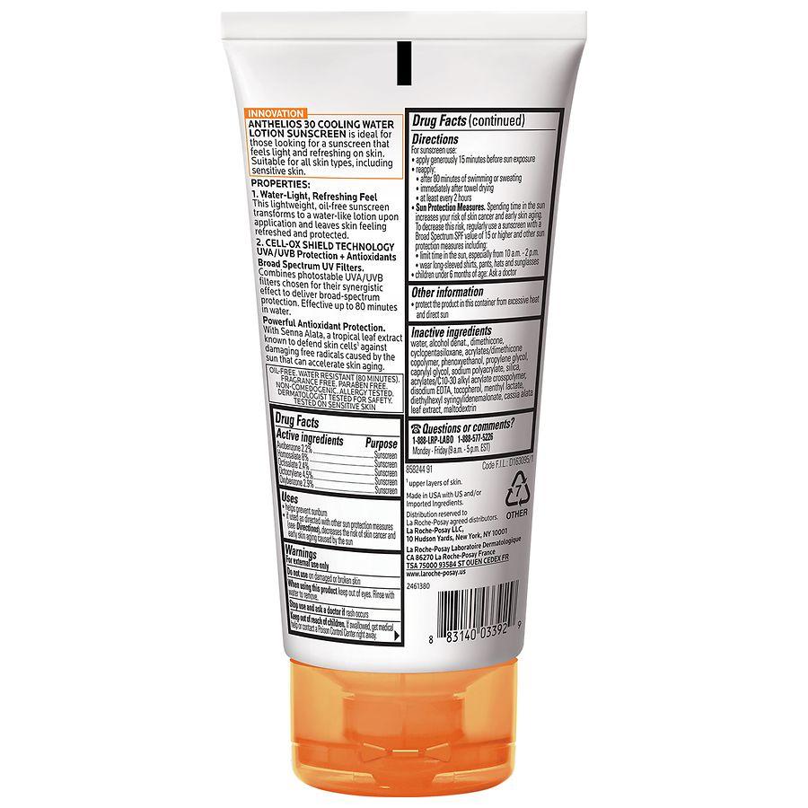 La Roche Posay Cooling Water Lotion Face and Body Sunscreen SPF 30 with Cell Ox Shield