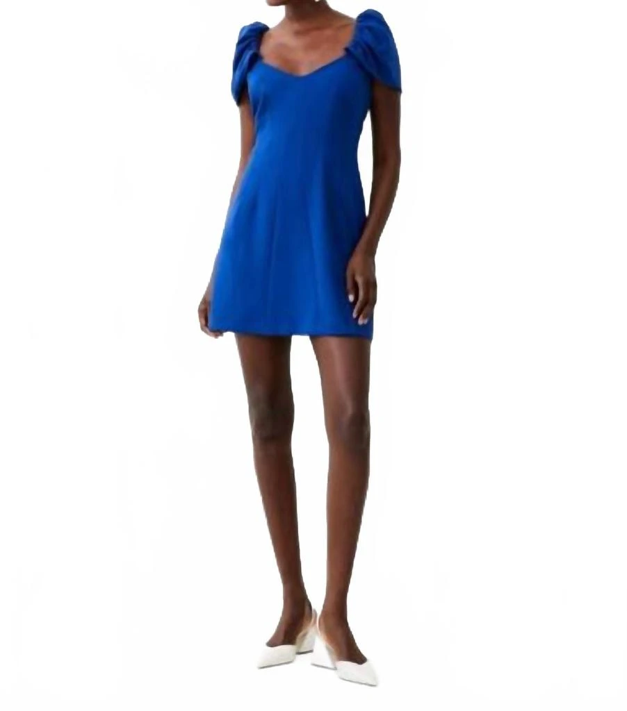 strapless open back dress Rent French Connection Fotini Poplin Puff Sleeve Mini Dress main image 0
