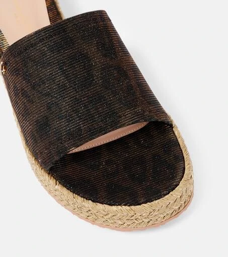 Gianvito Rossi Leopard-print platform espadrille slides 6