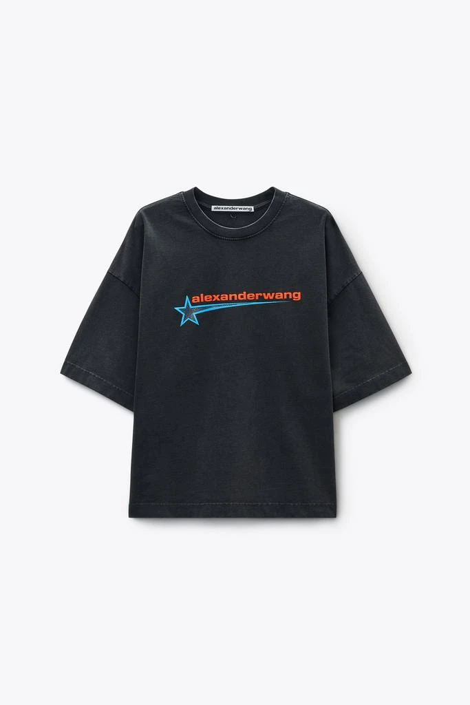 Alexander Wang Unisex Washed Black Star Graphic Tee 2