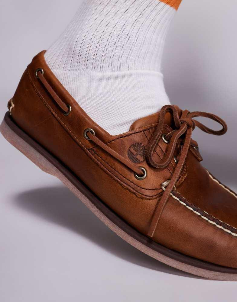 Timberland Timberland Classics 2 eye boat shoe in mid brown