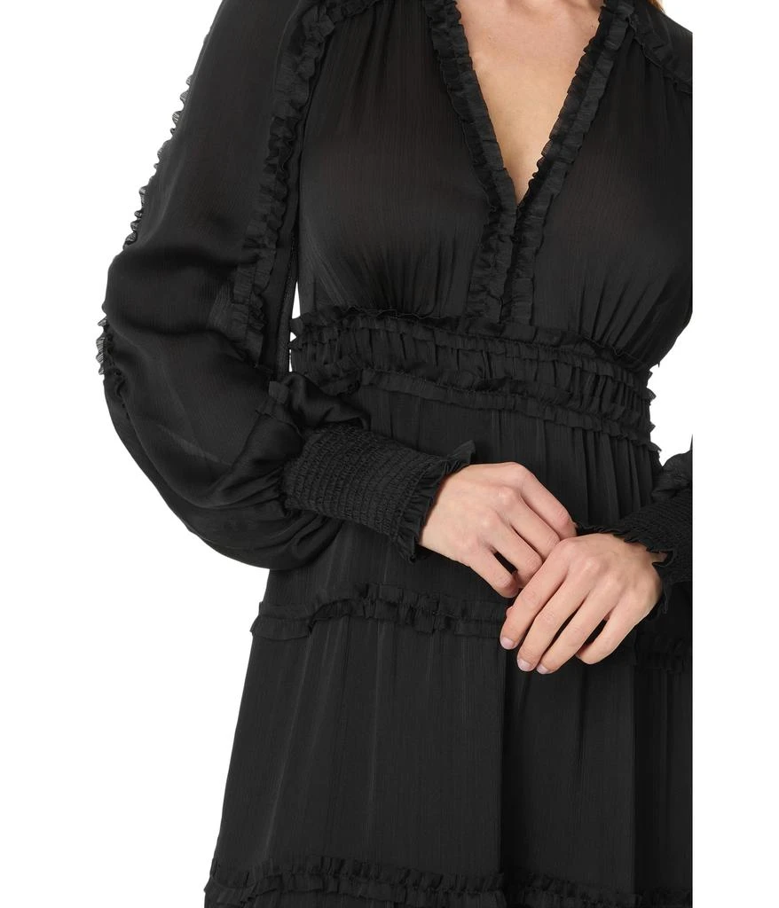 chinese dress ladies Phan Huy Black Sheer Lace Silk Dress with Cut-Out Top main image 1