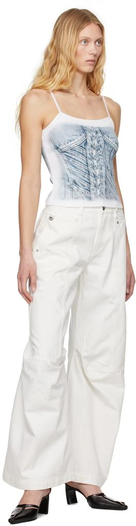 Feng Chen Wang White Cargo Jeans 4