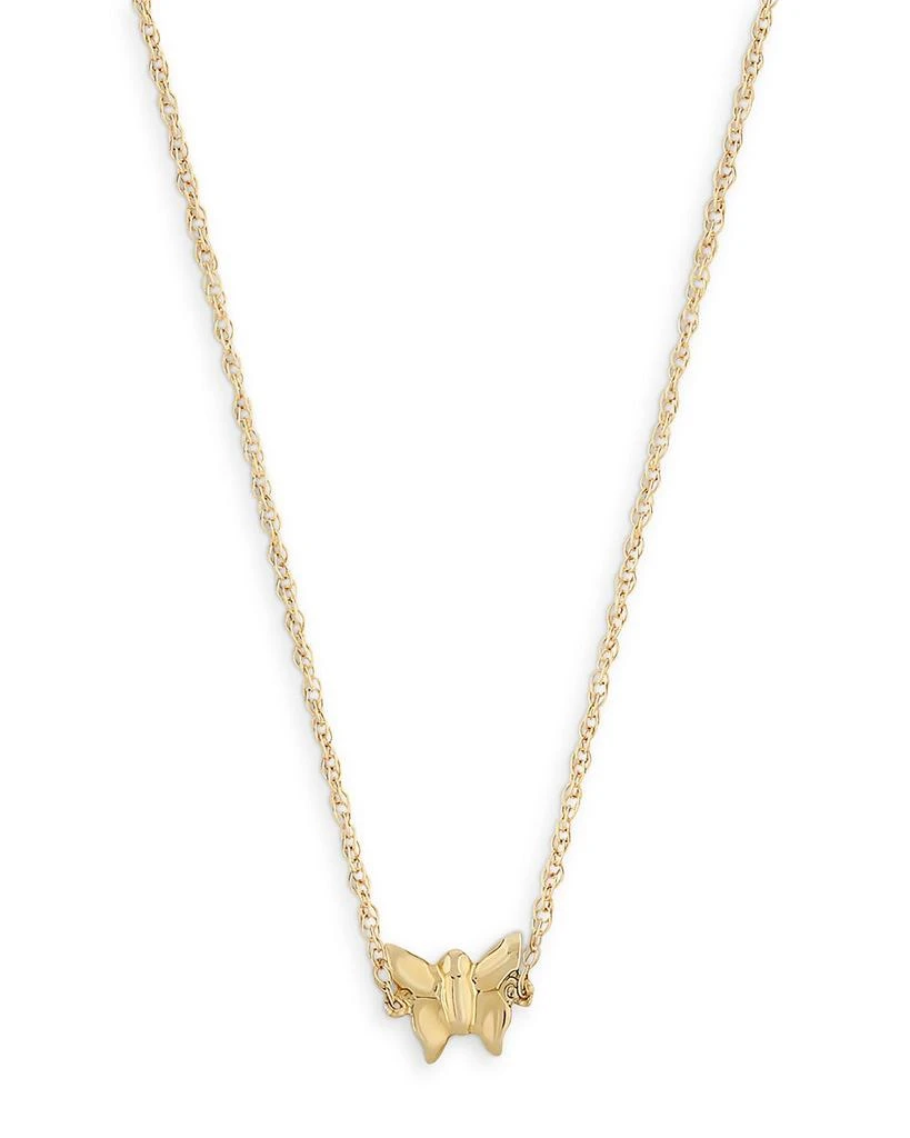 Moon & Meadow 14K Yellow Gold Butterfly Pendant Necklace, 18" 1