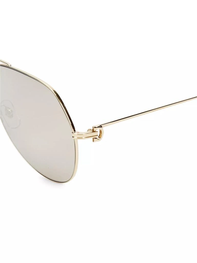 Cartier 60MM Metal Aviator Sunglasses 3