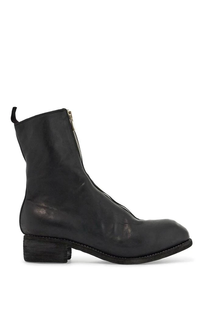 guidi black horse and calf leather boots with side zip 1