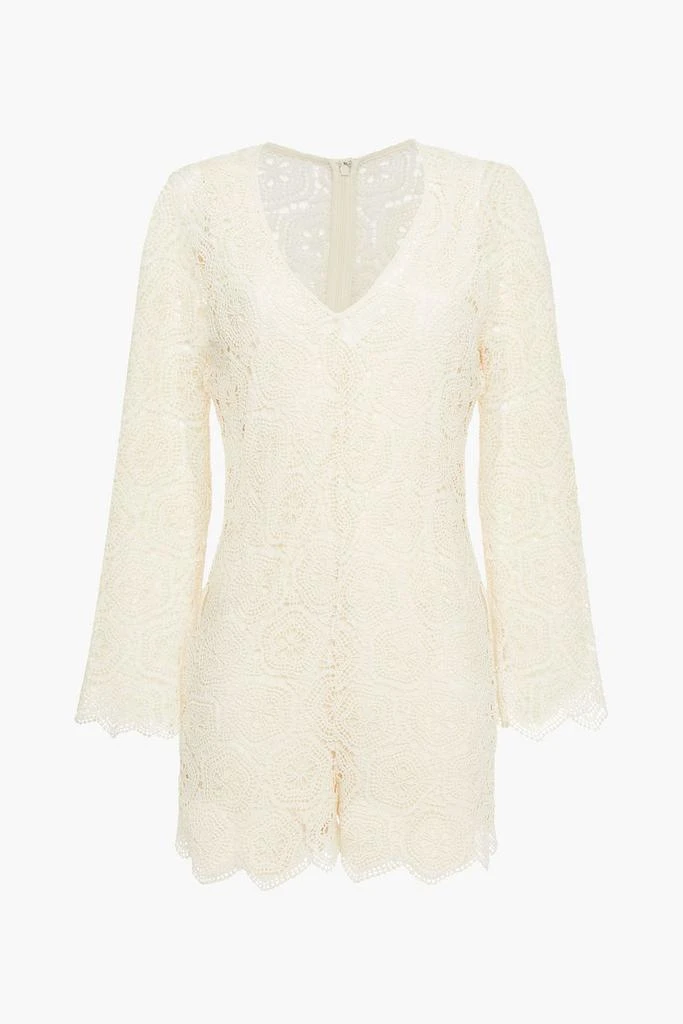 ba&sh Gaspard crocheted cotton-blend playsuit