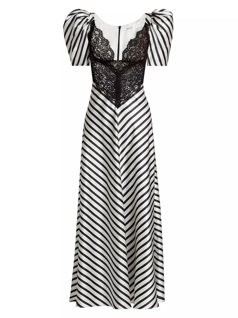 Rodarte Beetlejuice II x Rodarte Stripe Lace Bodice Maxi Dress 1