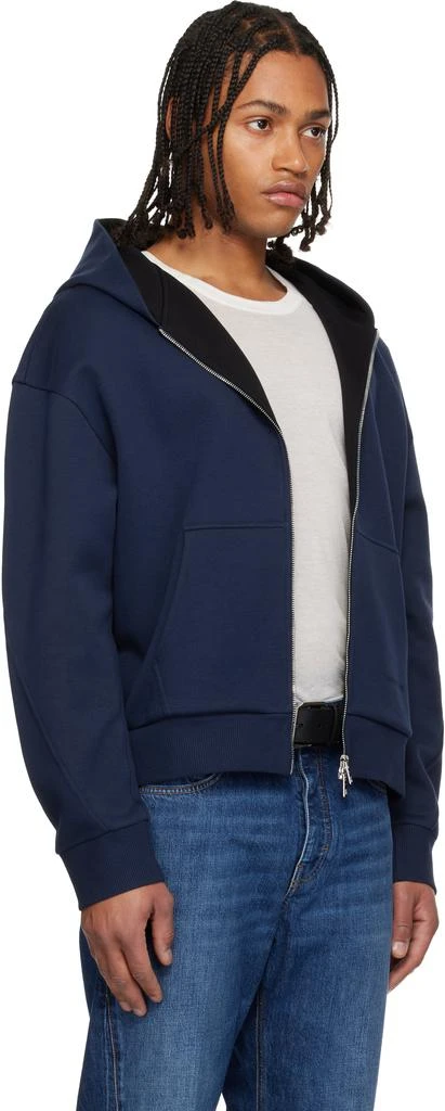 Givenchy Navy Zipped Scuba Hoodie 2