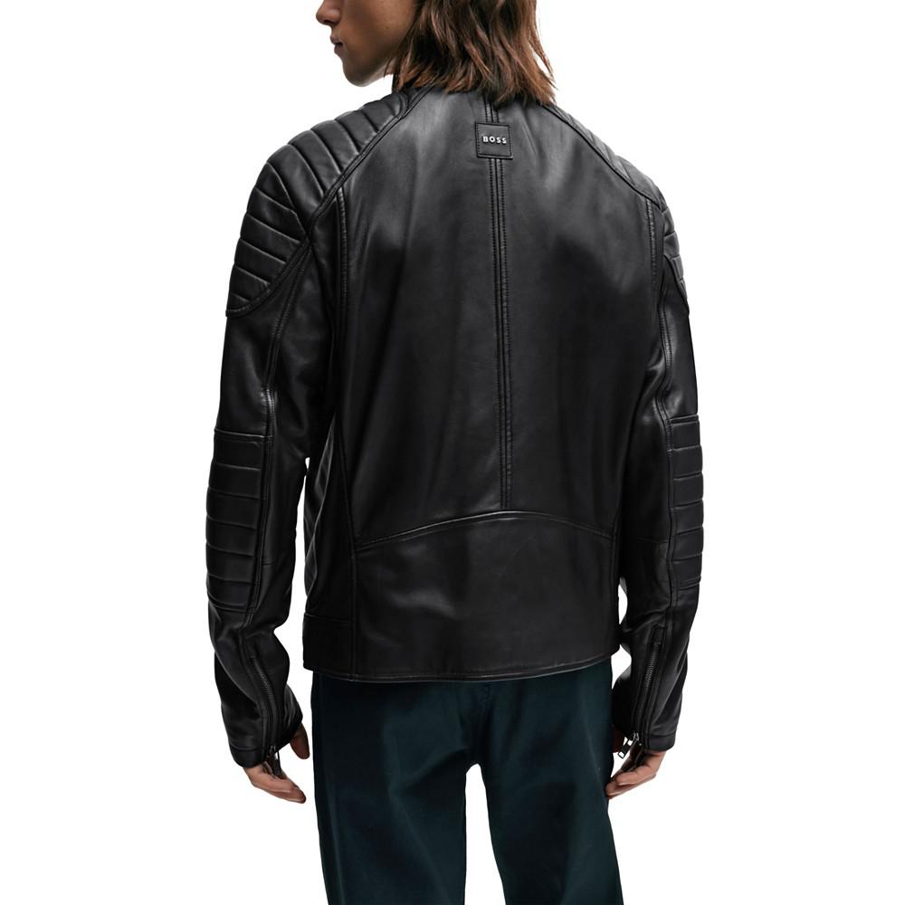 Hugo Boss Men's Regular-Fit Genuine Leather Jacket