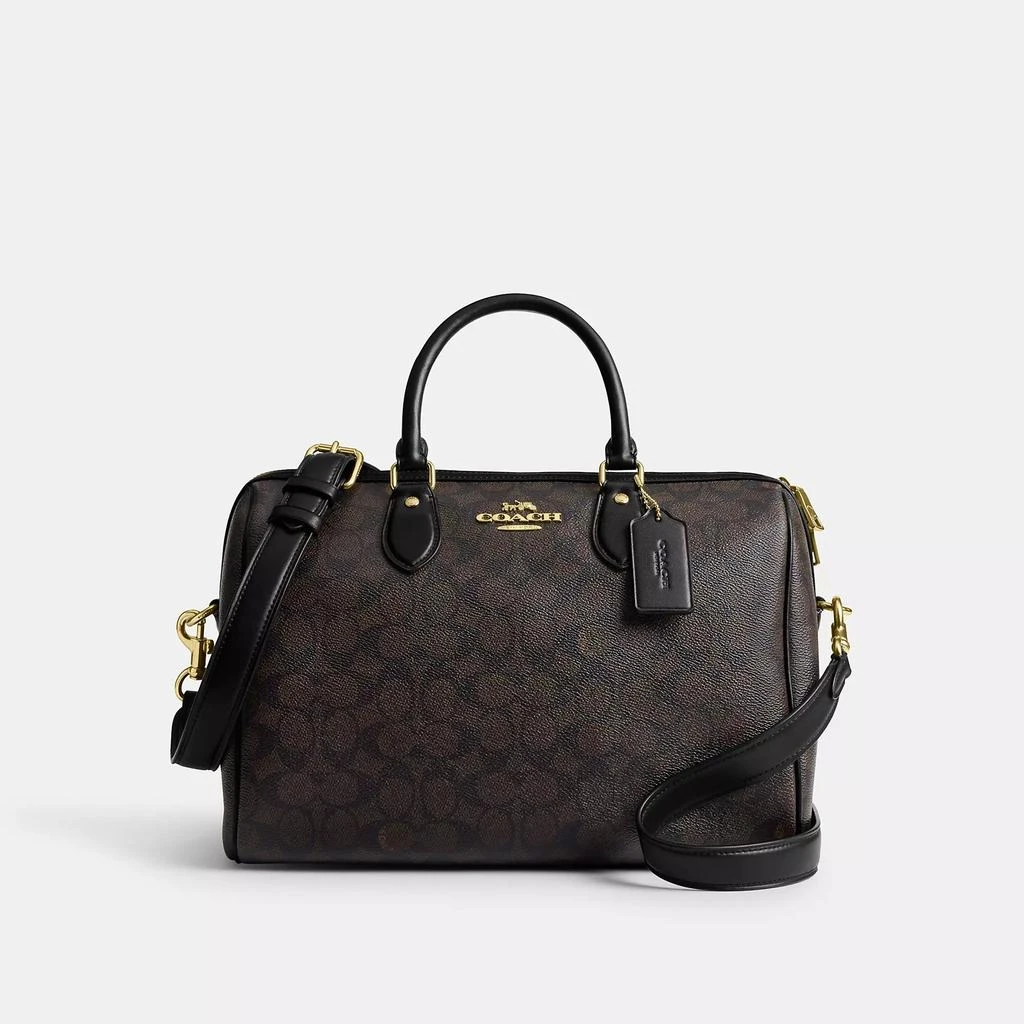 Coach Rowan Large Satchel Bag In Signature Canvas 1