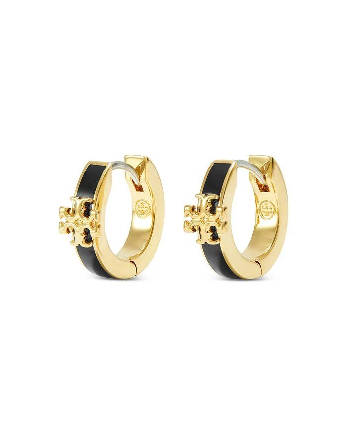 Tory Burch Icon Enamel Huggie Earrings