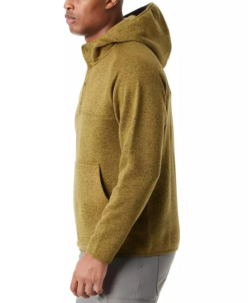 BASS OUTDOOR Men
s Regular-Fit Mixed-Media 1/4-Snap Hoodie 3