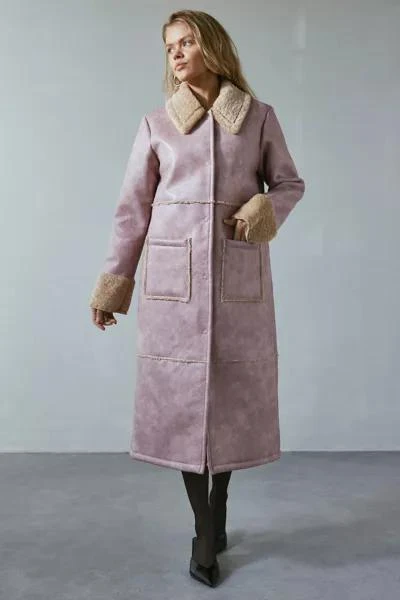 Kimchi Blue Kimchi Blue Delilah Faux Fur Trim Longline Coat 2