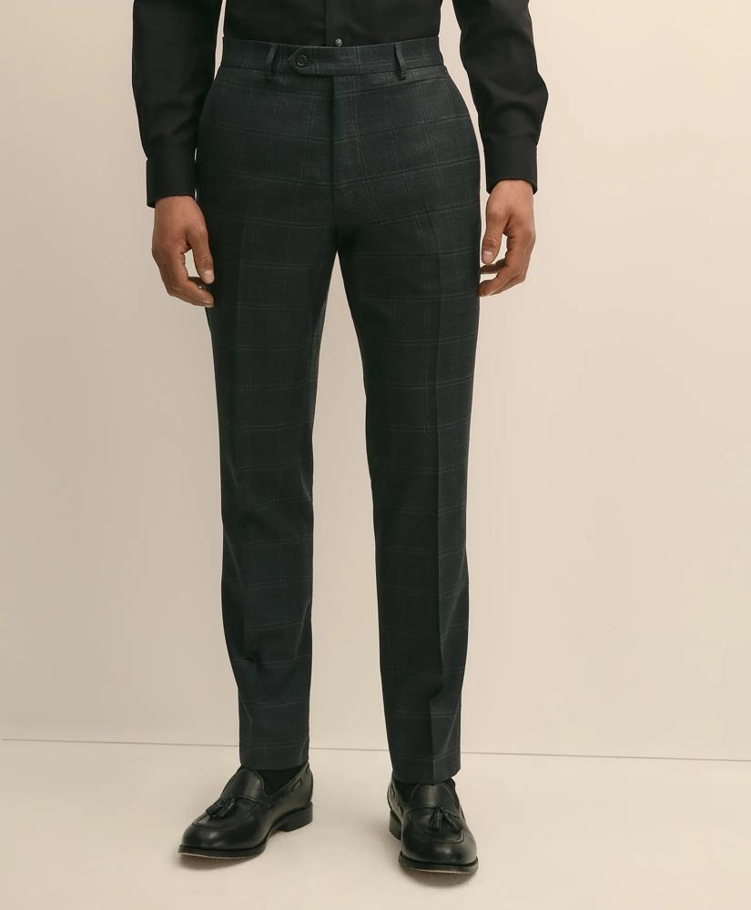 Brooks Brothers Brooks Brothers Explorer Collection Slim Fit Wool Windowpane Suit Pants