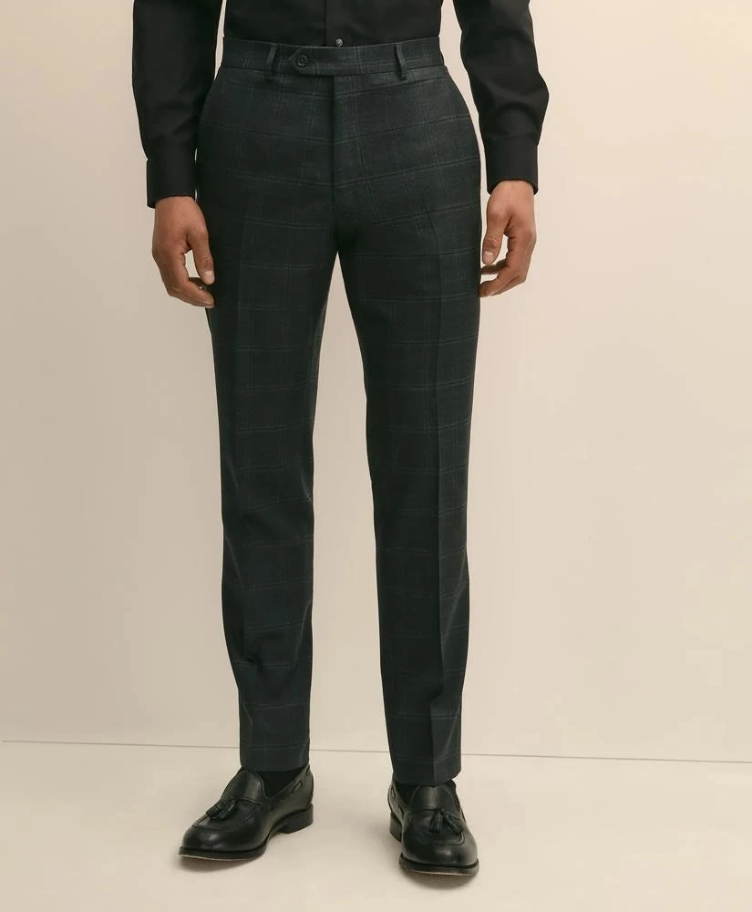Brooks Brothers Brooks Brothers Explorer Collection Slim Fit Wool Windowpane Suit Pants 2