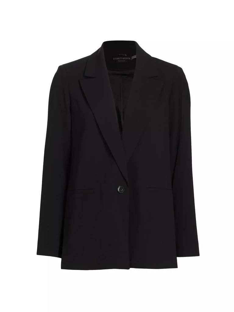 Alice + Olivia Denny Crepe Single-Button Blazer 1