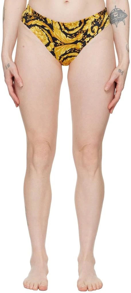 Versace Black & Yellow Barocco Briefs 1