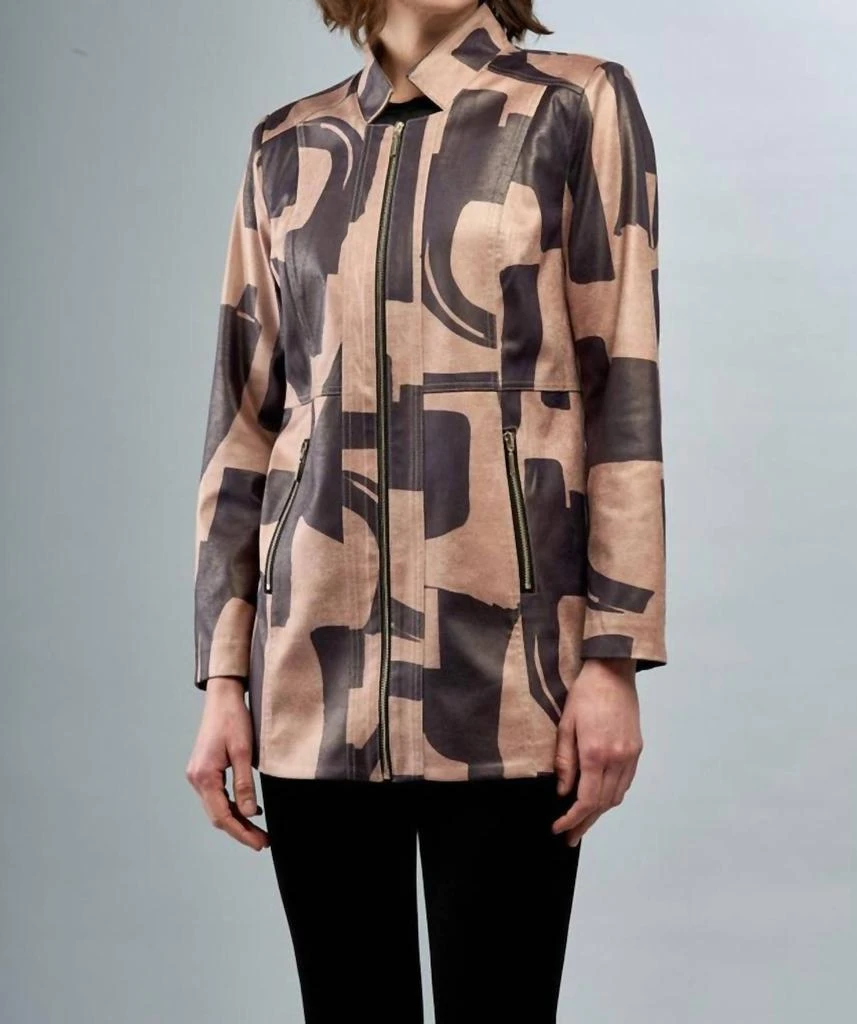 Insight Editions Insight - Liquid Shapes of Art Vegan Leather Long Jacket 1