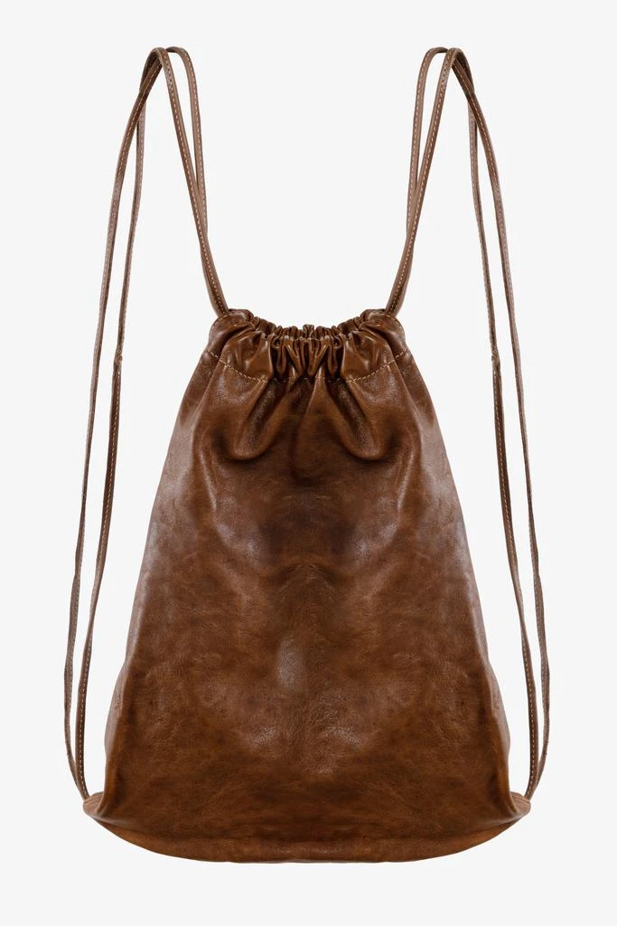 Los Angeles Apparel RLH3414 - Unisex Leather Drawstring Backpack 43