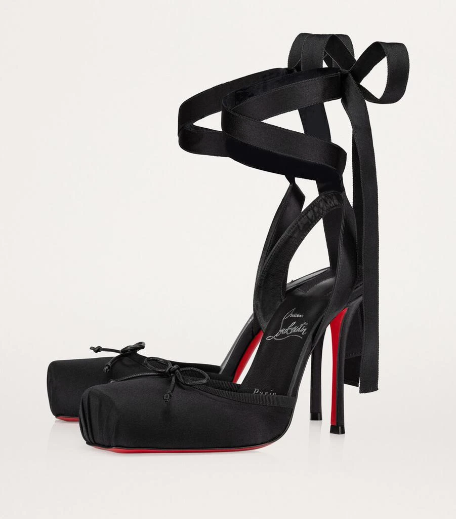 Christian Louboutin Cassia Satin Lace-Up Pumps 100 4