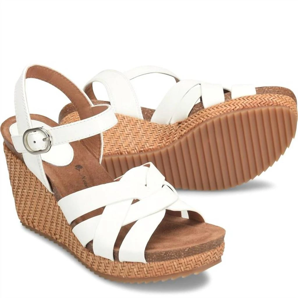 Söfft Women's Carlana Wedge Sandal In White 1