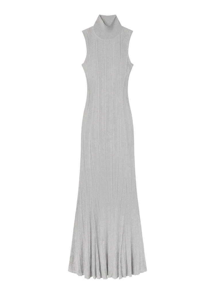 knee length dresses for ladies Ingrid Metallic Knit Maxi Dress / Bronze | Meshki main image 0