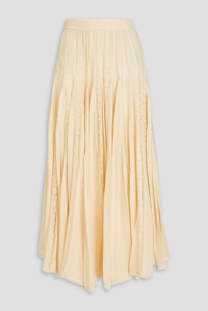 Zimmermann Lightburst Floral Cotton-Silk Maxi Skirt