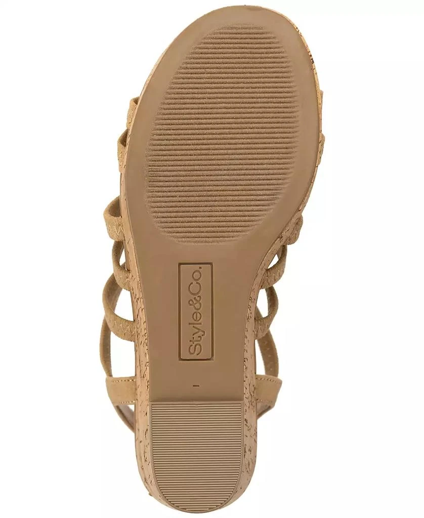 Style & Co Women's Arloo Strappy Elastic Wedge Sandals, Created for Macy's 2