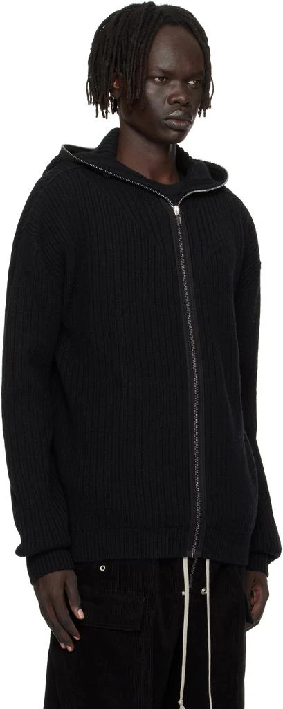 Rick Owens Black Concordians Zipped Hoodie 2